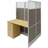 48"W x 49"D x 67"H Value Series Double Add-On Cubicle