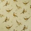 Beige/Natural Pheasants Matte Finish Oilcloth Wipe Clean Tablecloth 134cm x 250cm (53" x 99")