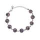 Sea Gems Glasgow Rose Round Fine Enamel Bracelet (Purple)