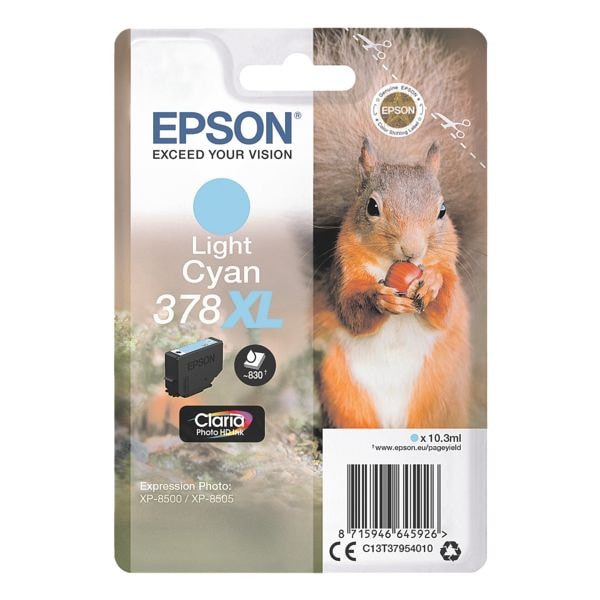 Epson Tintenpatrone Singlepack »378XL« cyan (hell) blau