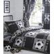 Kids Club SINGLE Duvet Cover Set Football Themed Single Bedding (Duvet Set + Curtains 66x72)