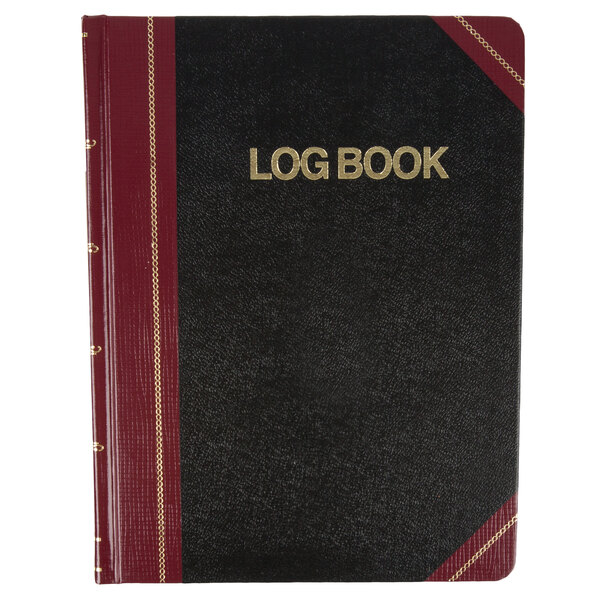 Boorum & Pease BOR G21-150-R 8 1/8" x 10 3/8" Black / Red Log Book