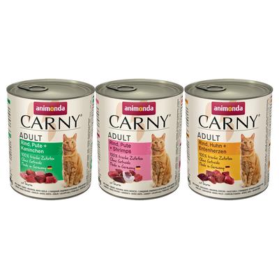 24 x 800g Adult Rind & Geflügel Mix animonda Carny Katzenfutter nass
