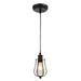 Sylvania Antique Black 60114 60113 Lowell Cage Pendant Light LED Dimmable Bulb Included Vintage Fixture