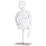 Costway Female Mannequin Torso Adjustable Height with Metal Stand