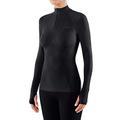 FALKE Damen Funktionsshirt Warm, Funktionsgarn, 1 Stück, Schwarz (Black 3000), XL