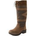 Toggi Canyon waterproof long country boots leather riding brown casual (Chocolate brown, Euro 41 Wide)