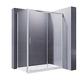 ELEGANT 1100 x 800mm Sliding Shower Enclosure 8mm Easy Clean Glass Shower Cubicle Door with Shower Tray + Side Panel