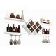 Best Value Here Black White Wall Mount Wine Rack Bottle Holder Champagne Glass Storage Unit 4 Floating Shelves Bar Accessories Shelving (White)