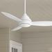 52" Concept I White Wet-Rated LED Ceiling Fan with Wall Control