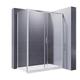 ELEGANT 1100 x 800mm Sliding Shower Enclosure 8mm Easy Clean Glass Shower Cubicle Door with Shower Tray + Side Panel