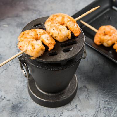 Town 51355 Hibachi Set with Cast Iron Grill and Fuel Holder