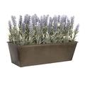 GreenBrokers Zuchtset Künstlicher Lavendel Window Box, rustikal Zinn durch Container Übertopf – 45 cm (Länge)