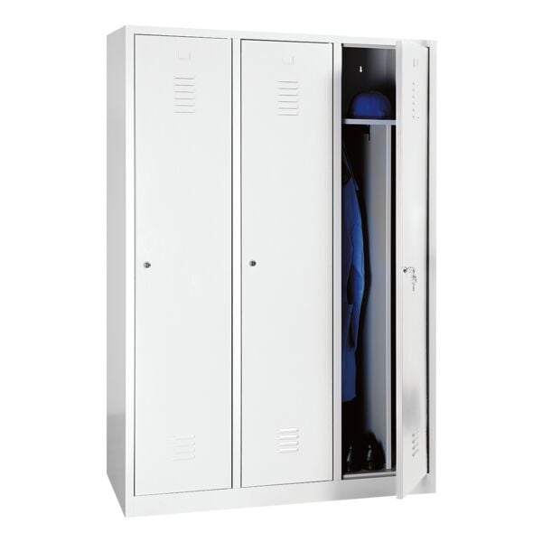 Gürkan Spind mit Zylinderschloss grau, 118x180x50 cm