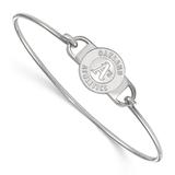 Women's Silver Oakland Athletics Logo Bangle Bracelet