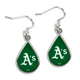 WinCraft Oakland Athletics Tear Drop Dangle Earrings