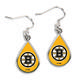 WinCraft Boston Bruins Tear Drop Dangle Earrings
