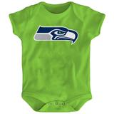 Newborn Neon Green Seattle Seahawks Team Logo Bodysuit