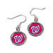 Women's WinCraft Red Washington Nationals Round Dangle Earrings