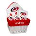 Newborn & Infant White Carolina Hurricanes Personalized Medium Gift Basket