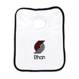 Newborn & Infant White Portland Trail Blazers Personalized Bib