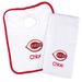 Newborn & Infant White Cincinnati Reds Personalized Bib Burp Cloth Set