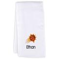Infant White Phoenix Suns Personalized Burp Cloth