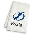 Infant White Tampa Bay Lightning Personalized Burp Cloth
