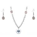 Tampa Bay Rays Crystals from Swarovski Baseball Necklace & Earrings