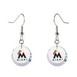 Miami Marlins Swarovski Pick Off Earrings