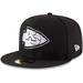 Men's New Era Black Kansas City Chiefs B-Dub 59FIFTY Fitted Hat