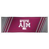 Maroon Texas A&M Aggies 2' x 6' Vinyl Silver Stripes Horizontal Banner