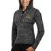 Women's Antigua Black Southern Miss Golden Eagles Fortune 1/2-Zip Pullover Sweater
