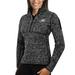 Women's Antigua Heather Black Philadelphia Eagles Fortune Half-Zip Sweater