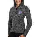 Women's Antigua Charcoal New York Rangers Fortune 1/2-Zip Pullover Sweater