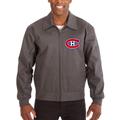 Men's JH Design Charcoal Montreal Canadiens Cotton Twill Workwear Jacket