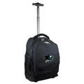 Black San Jose Sharks 19'' Premium Wheeled Backpack