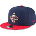 Men's New Era Navy/Red Orleans Pelicans 2-Tone 9FIFTY Adjustable Snapback Hat