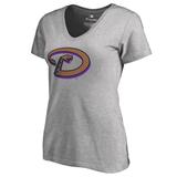 Women's Fanatics Branded Ash Arizona Diamondbacks Cooperstown Collection Forbes T-Shirt