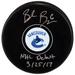 Brock Boeser Vancouver Canucks Autographed Hockey Puck with "NHL Debut 3/25/17" Inscription
