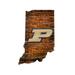 Purdue Boilermakers 23.5" x Distressed State with Logo Sign