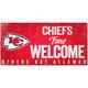 Kansas City Chiefs 6" x 12" Fans Welcome Sign