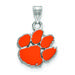 Women's Clemson Tigers Sterling Silver Small Enamel Pendant