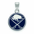 Women's Buffalo Sabres Sterling Silver Small Enamel Pendant