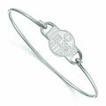 Women's Edmonton Oilers Sterling Silver Small Wire Bangle Bracelet