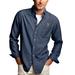 Men's Blue Minnesota Duluth Bulldogs Hudson Denim Long Sleeve Button-Down Shirt