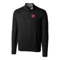 Men's Cutter & Buck Black Nebraska Huskers Big Tall Lakemont Half-Zip Jacket