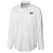 Men's Cutter & Buck White Georgia Southern Eagles Big Tall Epic Easy Care Fine Twill Long Sleeve Button-Down Shirt