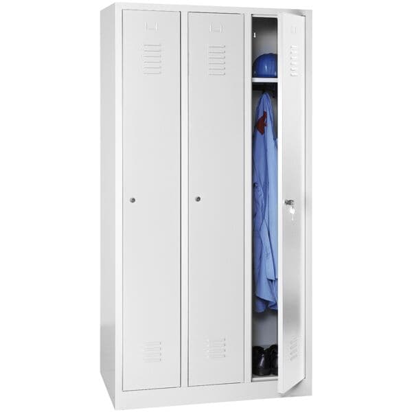 Gürkan Spind mit Zylinderschloss grau, 90x180x50 cm