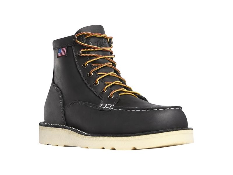 Danner Bull Run Work Boots - Men's Medium Width Steel Toe Black 9D 15569-9D
